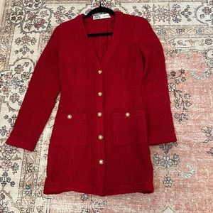 Zara New Red Cardigan/Dress size XS